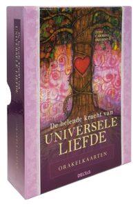 De helende kracht van universele liefde kaartendeck, met liefdevolle en helende afbeeldingen voor spirituele en emotionele balans
